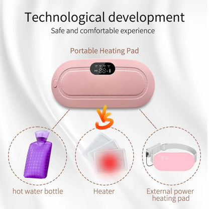 Portable Cordless Heating Pad – Rechargeable Menstrual Heating Belt for Period Pain Relief